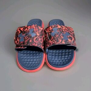 Under Armour Men's 10 Ignite Pro Graphic Slide Sandals Red Gray Camo